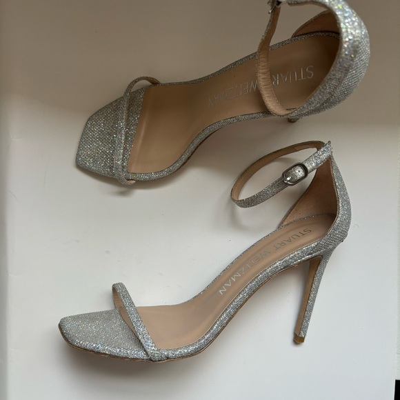 Stuart Weitzman Nudistcurve Ankle Strap Sandal  Sz 10.5 - Picture 2 of 7